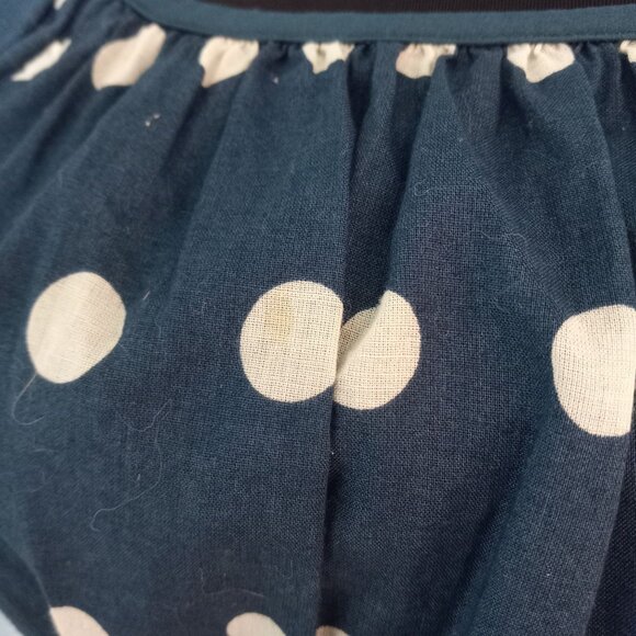 Edme & Esyllte 6 Dress Anthropologie Navy Blue Polka Dot Sleeveless Mini Sheer - Picture 5 of 9